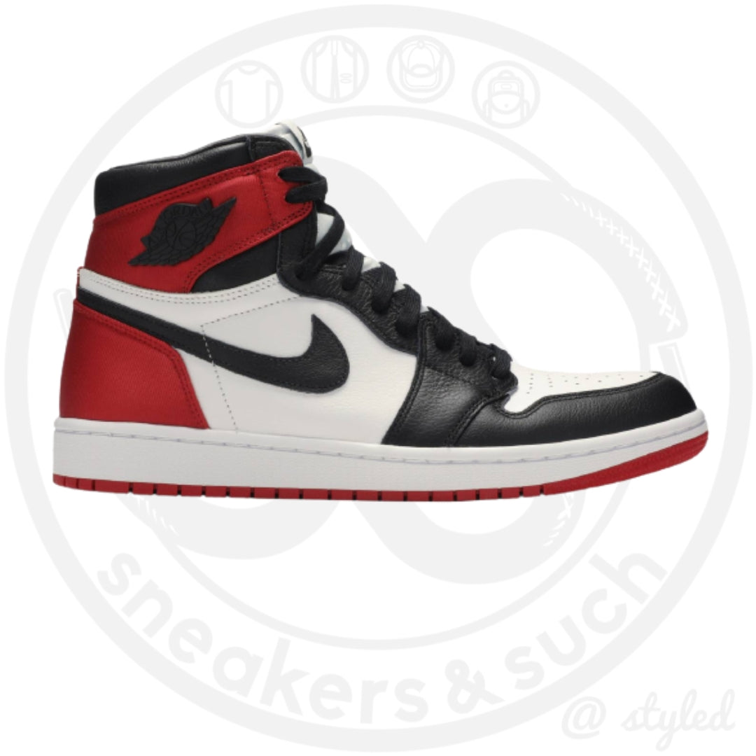 Nike Air Jordan 1 High Satin Black Toe