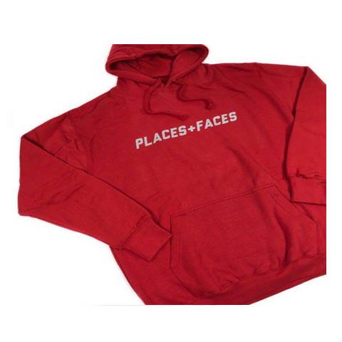 Places + Faces Reflective 3M Hoodie Red